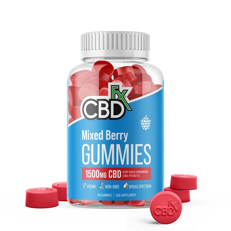 CBDfx Gummies Mixed Berry 60ct Bottle (4/pack) [DROPSHIP]