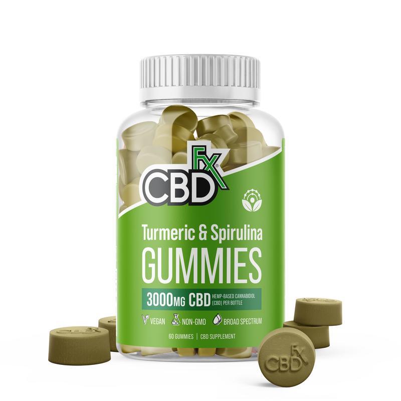 CBDfx Gummies Turmeric 60ct Bottle (4/pack) [DROPSHIP]
