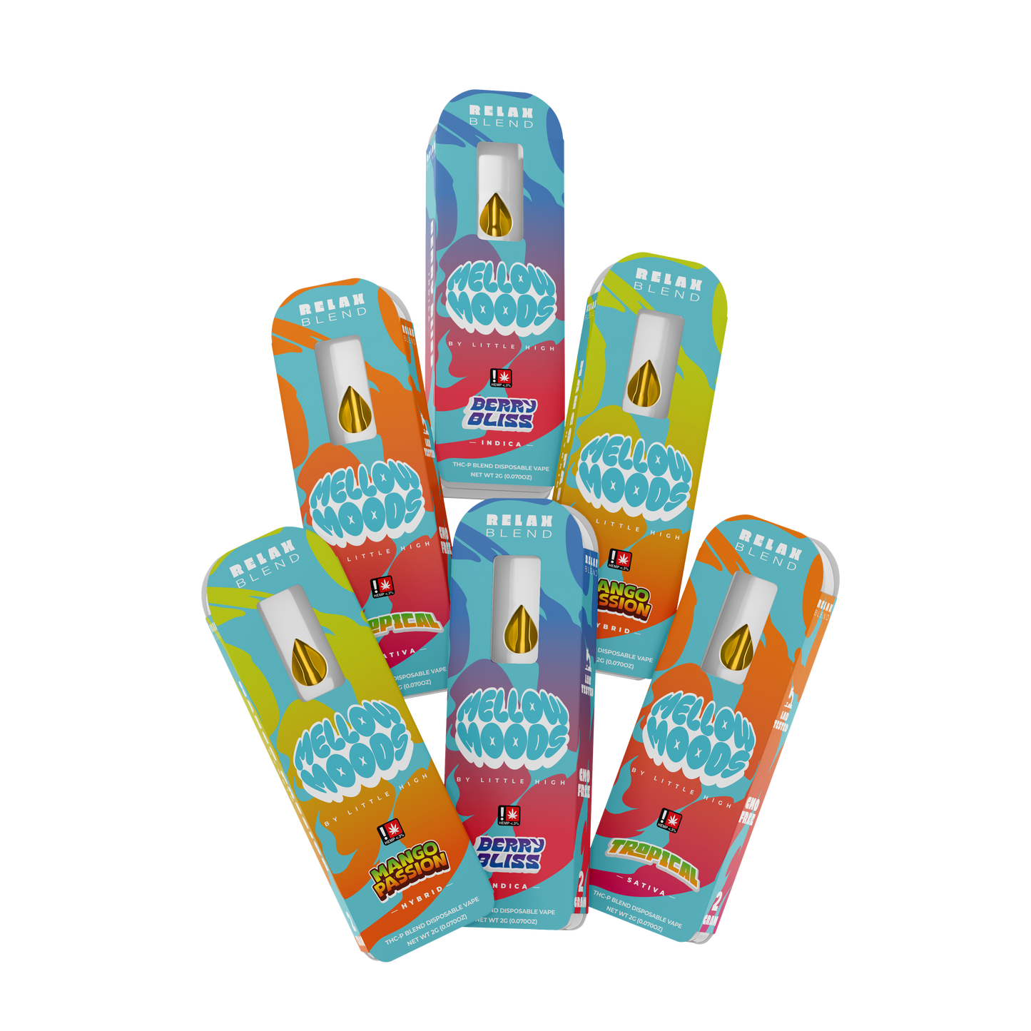 Mellow Moods THCP Blend Disposable 2g (5/Pack) [DROPSHIP]