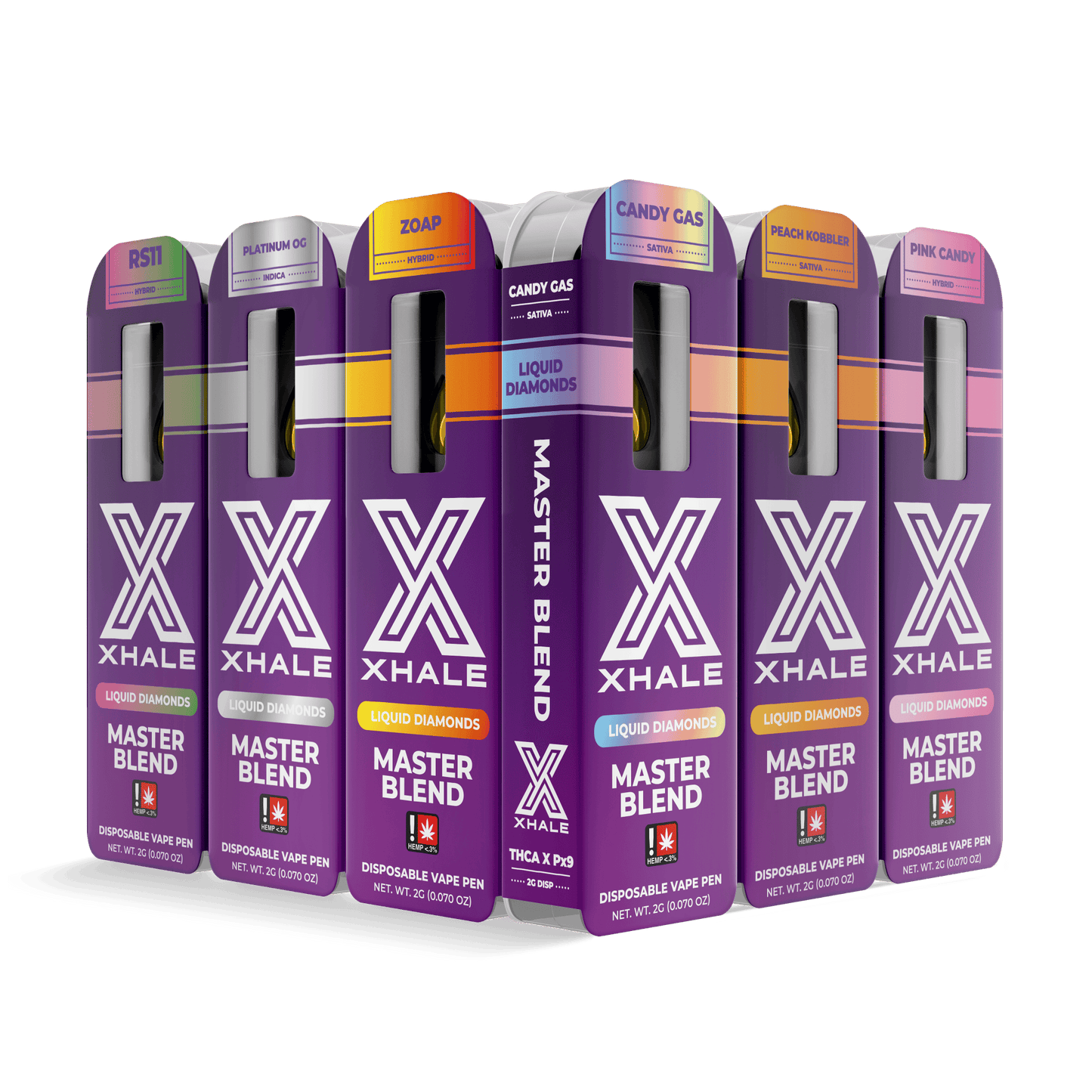 Xhale THC-A Liquid Diamonds Master Blend Disposable 2g (5/pack) [DROPSHIP]