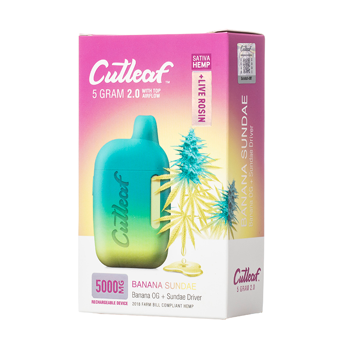 Cutleaf THC Live Rosin 5g Disposable 2.0 (SINGLE)