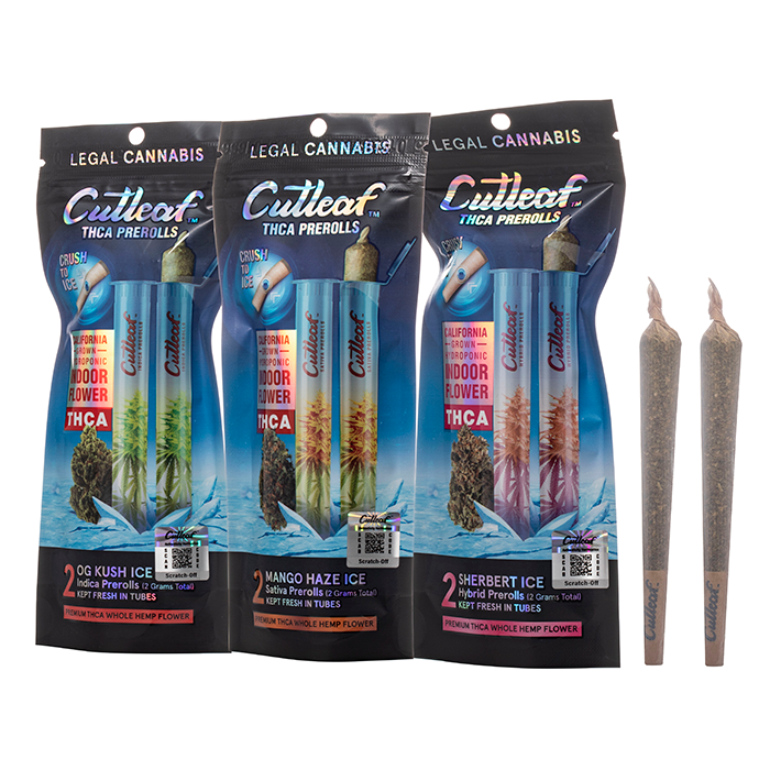 Cutleaf THCA Crush Ice Prerolls 2g 2ct (SINGLE)