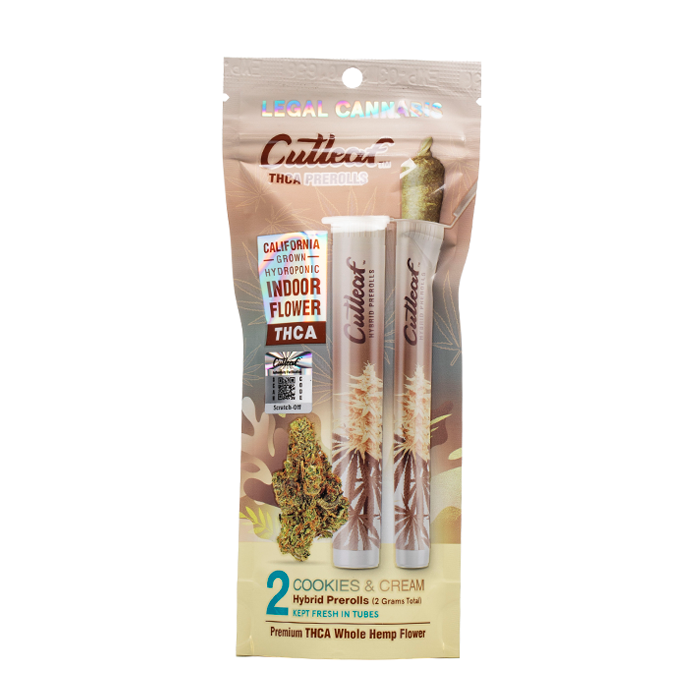 Cutleaf THC-A Prerolls 2g 2ct (SINGLE)