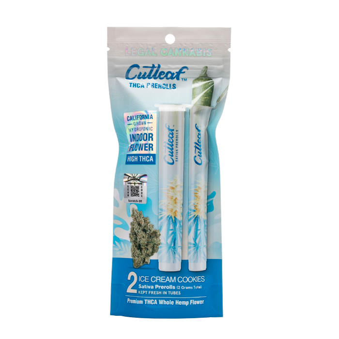 Cutleaf THC-A Prerolls 2g 2ct (SINGLE)
