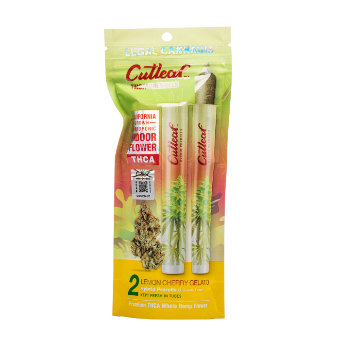Cutleaf THC-A Prerolls 2g 2ct (SINGLE)