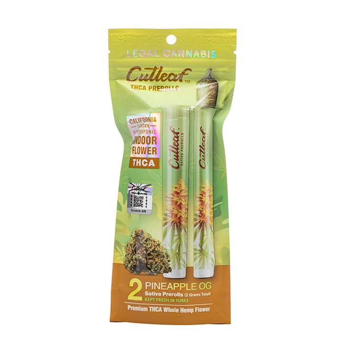 Cutleaf THC-A Prerolls 2g 2ct (SINGLE)