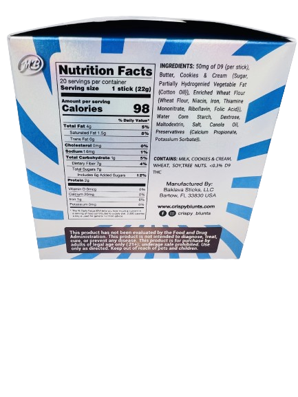 Crispy Blunts Edible 100mg 2ct (10/pack) [DROPSHIP]