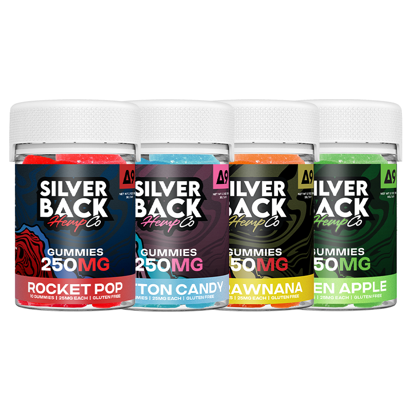 Silverback Hemp Co D9 Gummies 250mg 10ct (SINGLE) [DROPSHIP]