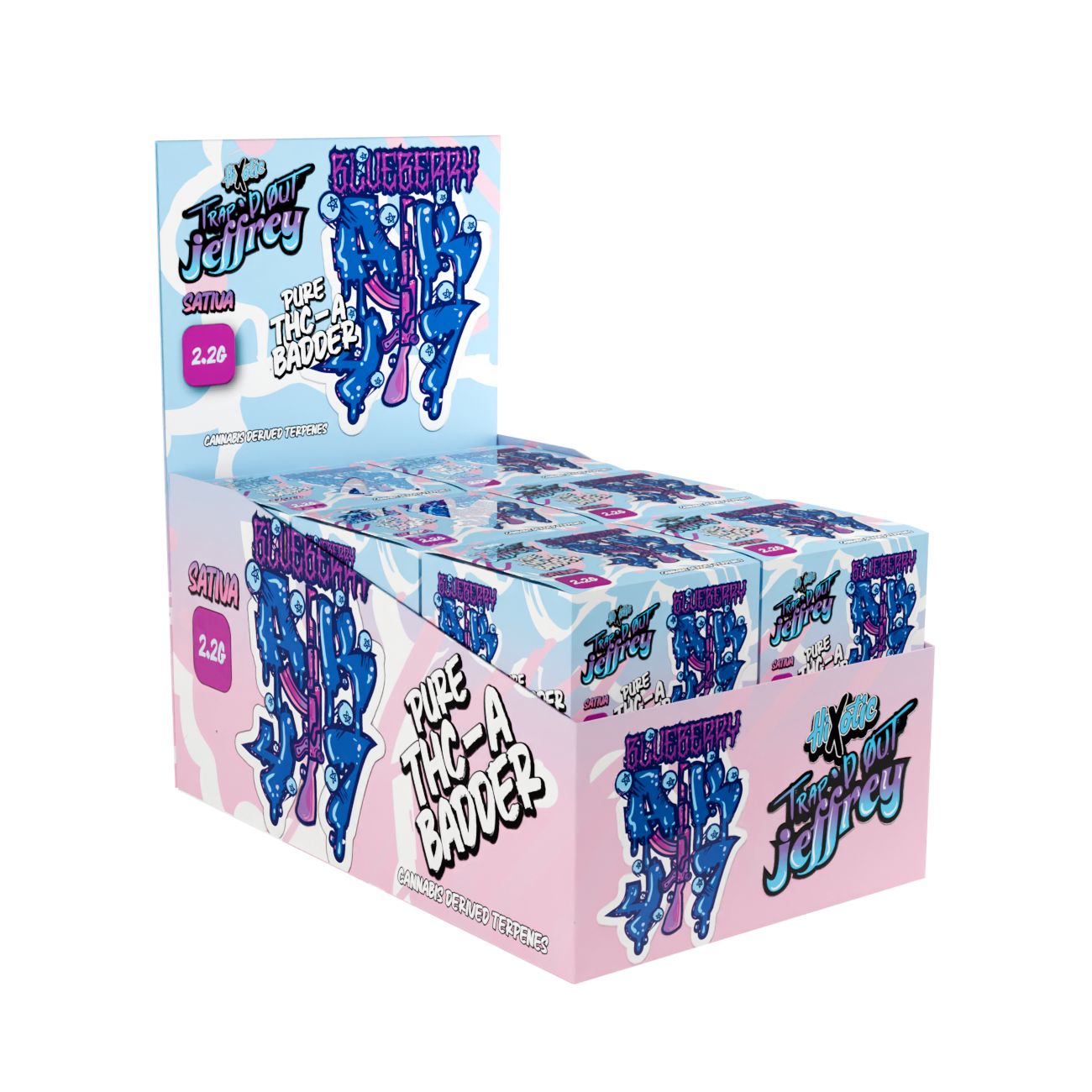 Hixotic Trap'd Out Jeffrey Pure THC-A Badder Dabs 2.2g (8/Pack) [DROPSHIP]