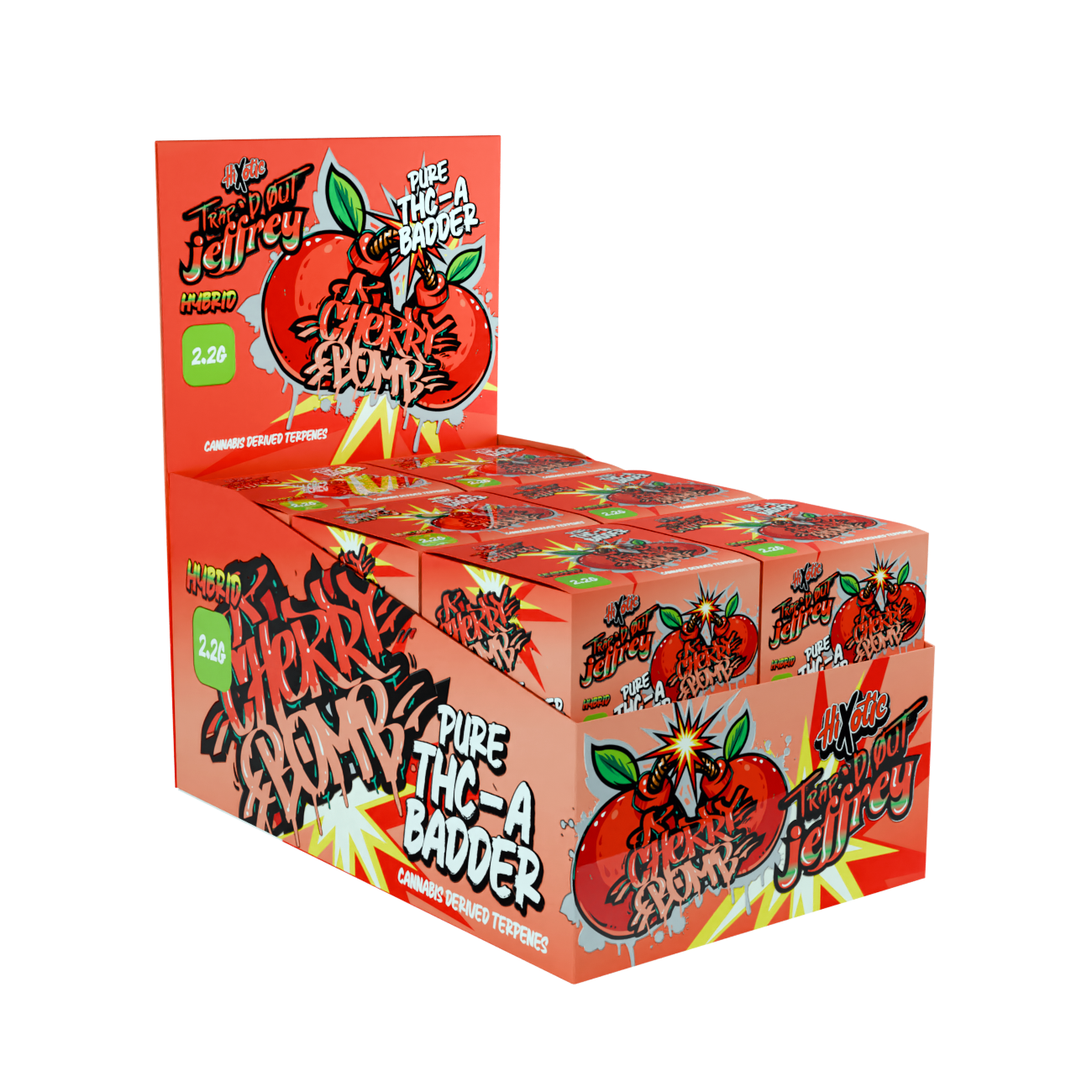 Hixotic Trap'd Out Jeffrey Pure THC-A Badder Dabs 2.2g (8/Pack) [DROPSHIP]