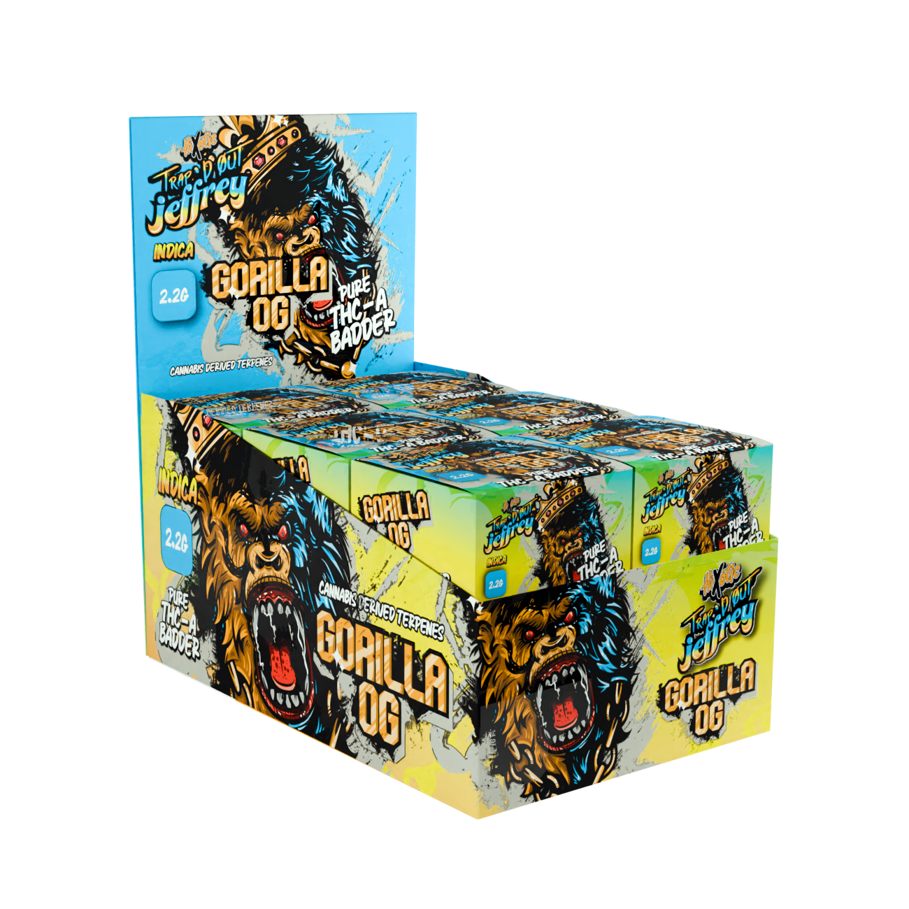 Hixotic Trap'd Out Jeffrey Pure THC-A Badder Dabs 2.2g (8/Pack) [DROPSHIP]