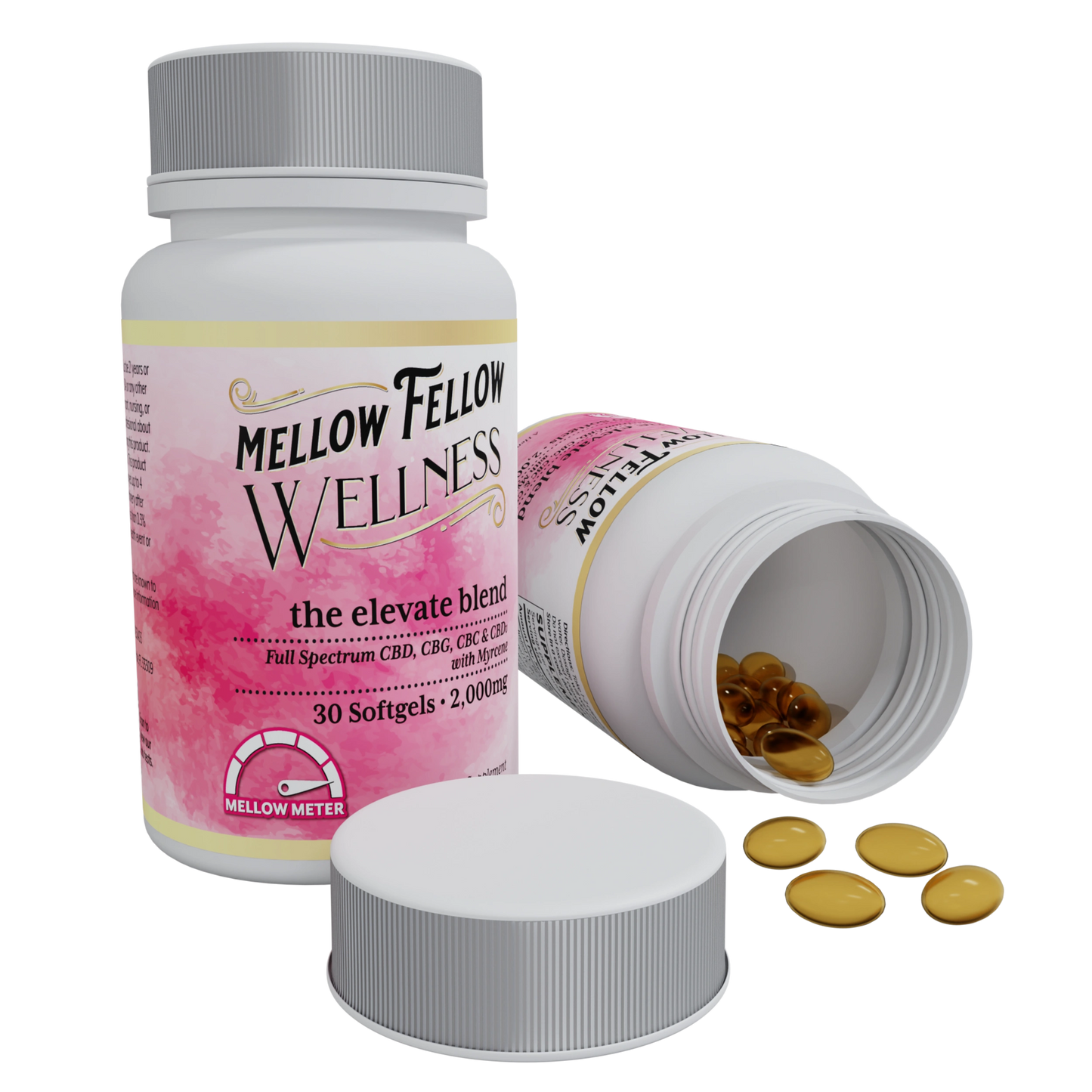 Mellow Fellow Wellness Softgel Capsules CBD 30ct (6/Pack) [DROPSHIP]