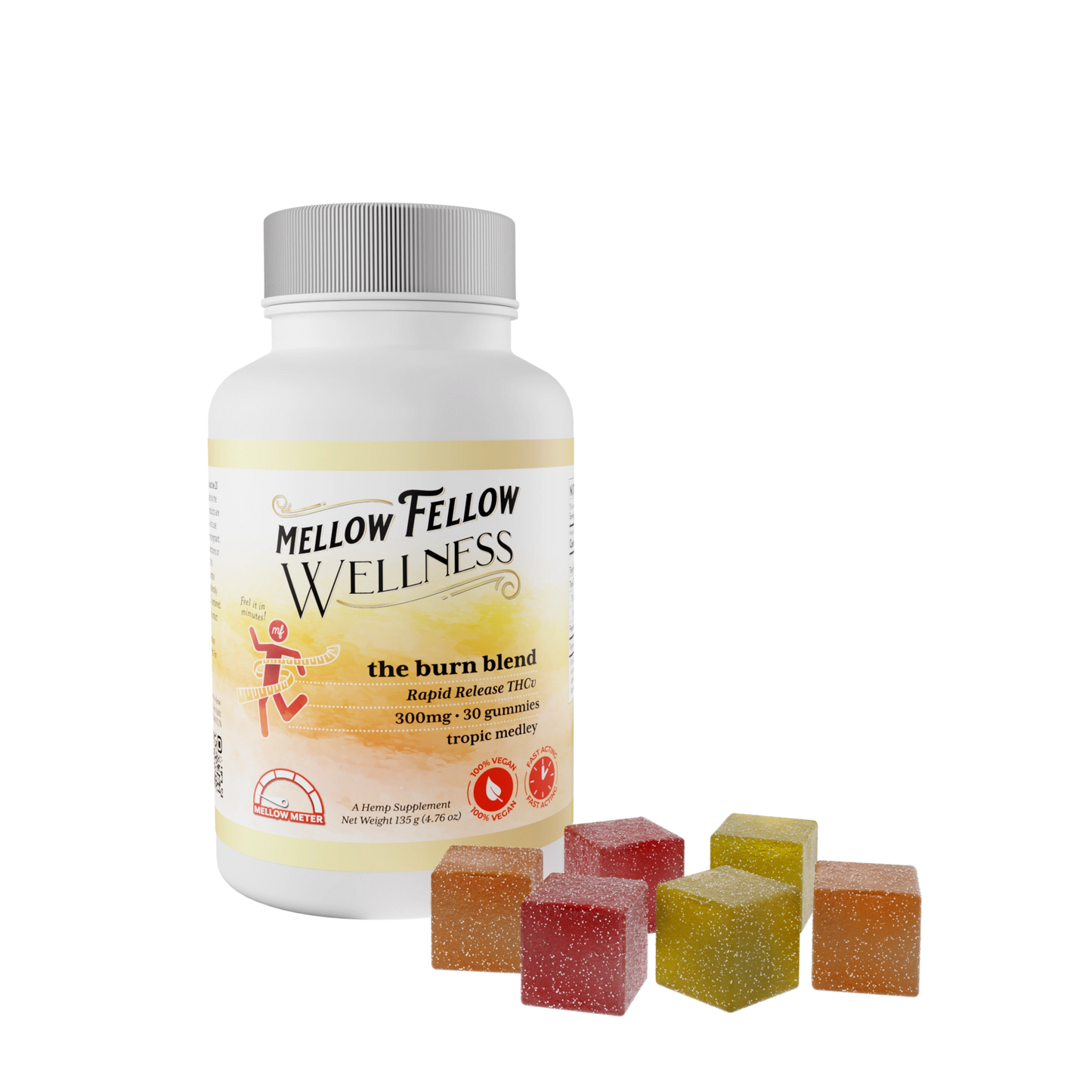 Mellow Fellow Wellness Gummies CBD 30ct (6/Pack) [DROPSHIP]