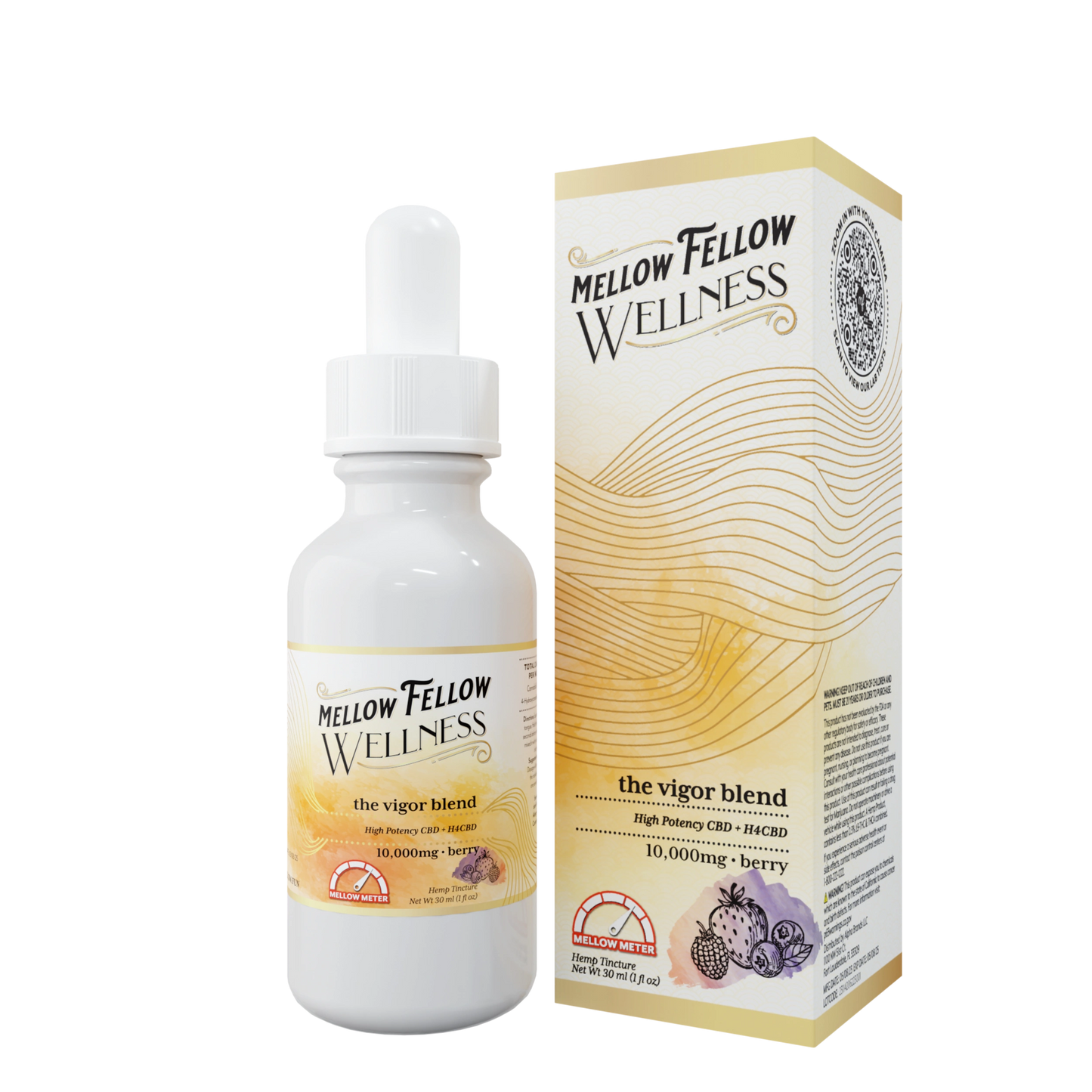 Mellow Fellow Wellness Tincture CBD 30mL (6/Pack) [DROPSHIP]