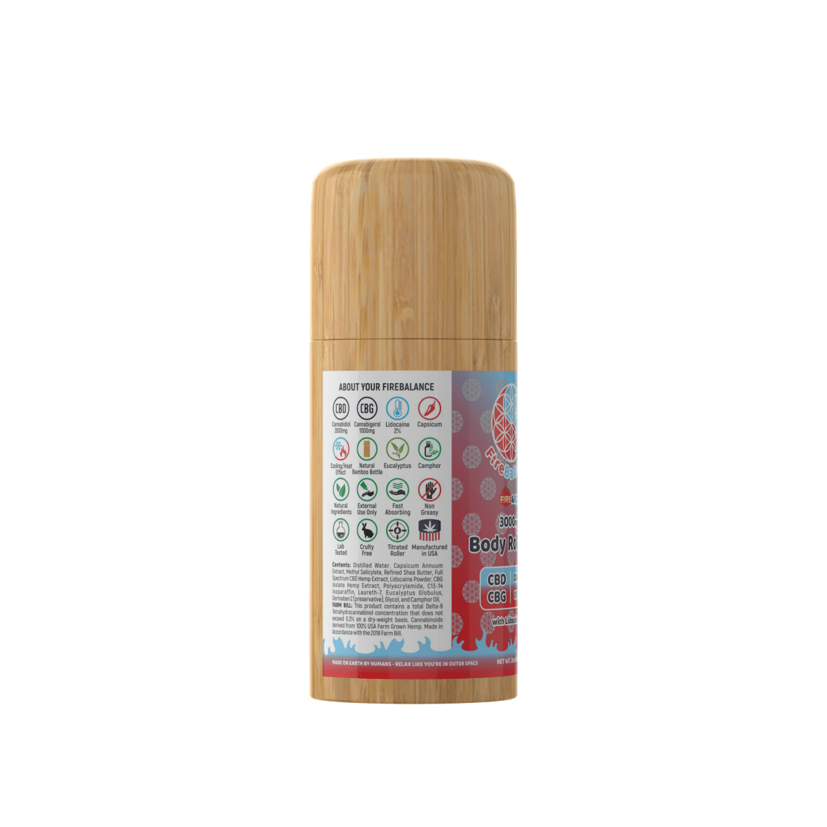 FireBalance Body Roll-On CBD + CBG 3000mg (9/pack) [DROPSHIP]