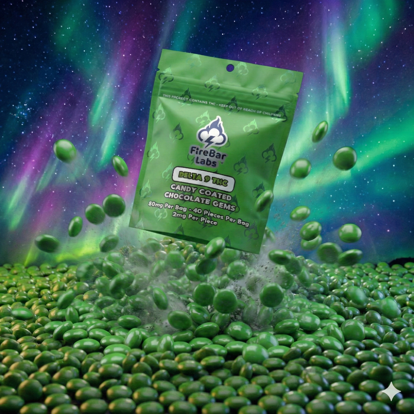 FireBar Labs Candy Coated Chocolate Gems Infused THC (10/pack) [DROPSHIP]