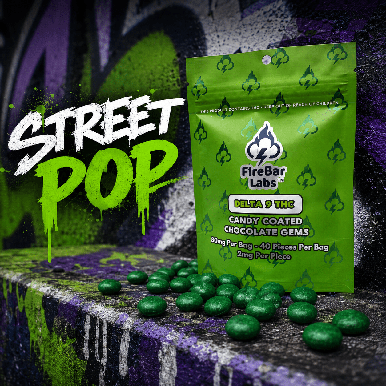 FireBar Labs Candy Coated Chocolate Gems Infused THC (10/pack) [DROPSHIP]
