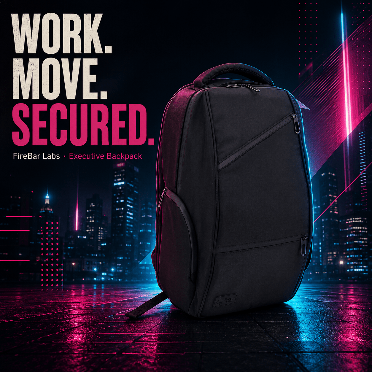 FireBar Labs Executive Tech Elite Backpack (5/pack) [DROPSHIP]