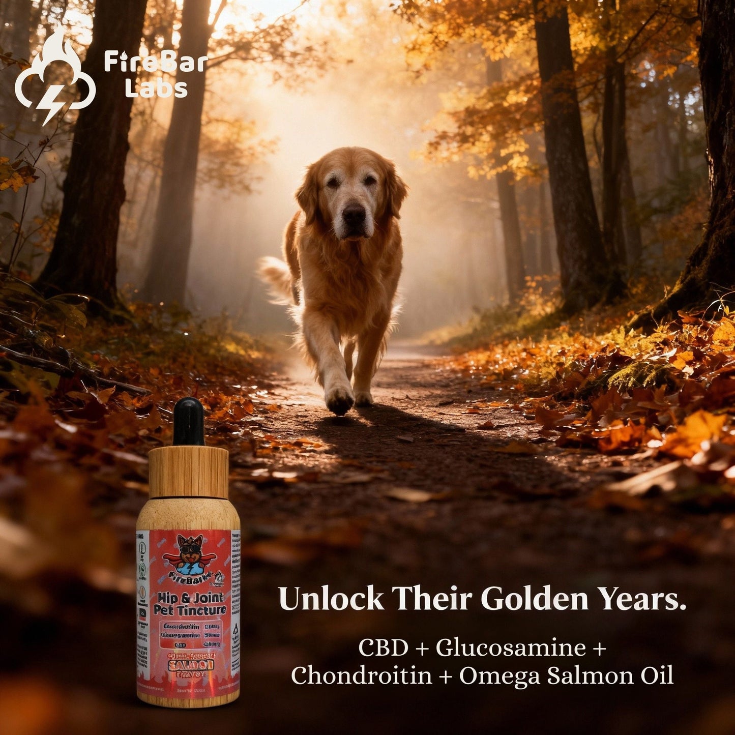 FireBarks Hip & Joint Pet Tincture CBD 500mg (9/pack) [DROPSHIP]