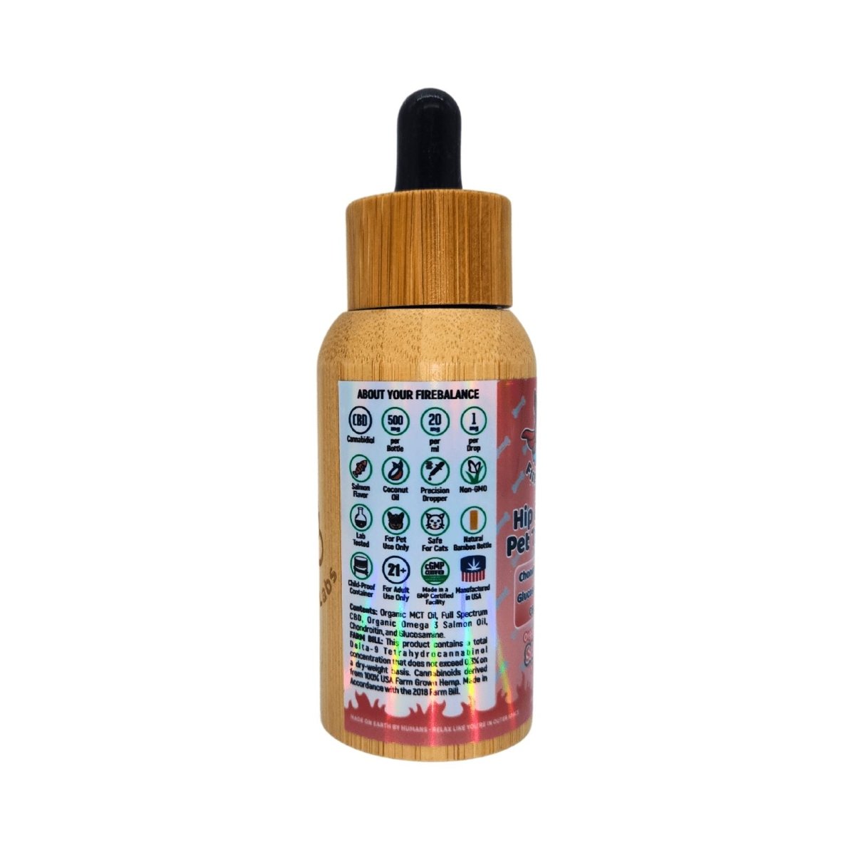 FireBarks Hip & Joint Pet Tincture CBD 500mg (9/pack) [DROPSHIP]