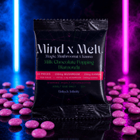 Mind x Melt Milk Chocolate Popping Diamonds 3G Mushroom + 250mg Kanna 10ct (12/pack) [DROPSHIP]