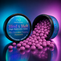 Mind x Melt Milk Chocolate Popping Diamonds 3G Mushroom + 250mg Kanna 25ct (12/pack) [DROPSHIP]