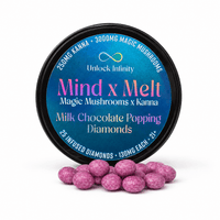 Mind x Melt Milk Chocolate Popping Diamonds 3G Mushroom + 250mg Kanna 25ct (12/pack) [DROPSHIP]