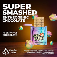 Super Smashed Entheogenic Mushroom Chocolate Bar (10/pack) [DROPSHIP]
