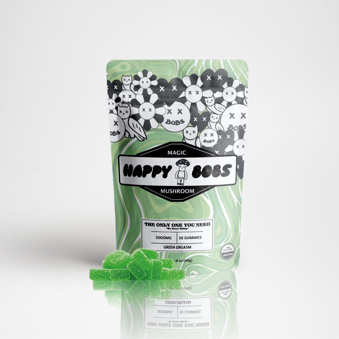 Happy Bobs Magic Mushroom Gummies 5000mg 10ct (10/Pack) [DROPSHIP]