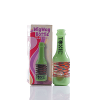 TXH12 - Toxic Wigwag Bottle Hand Pipe 4"