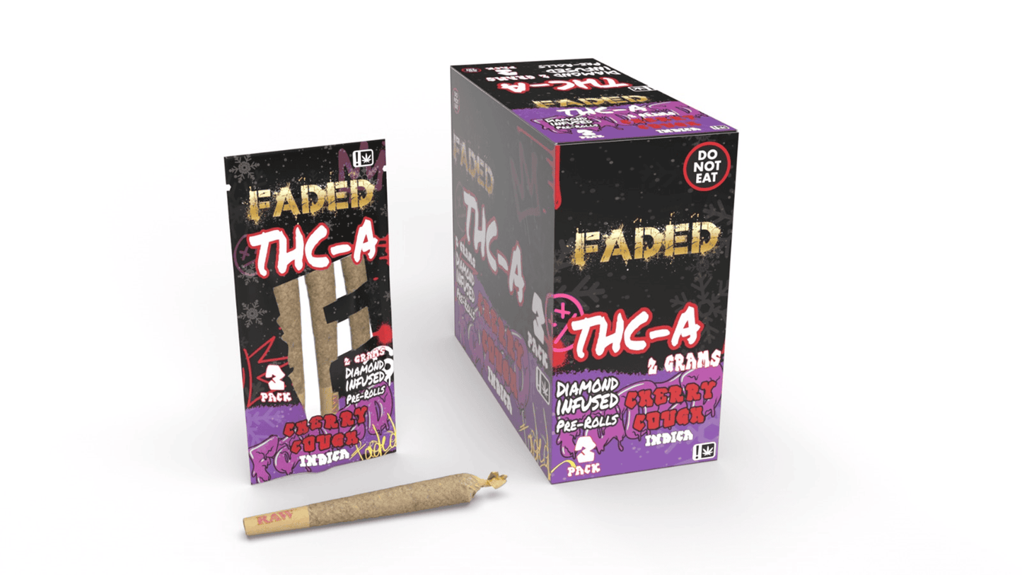 Faded THC-A Diamonds Pre-Rolls 3ct 2g (10/Pack) [DROPSHIP]