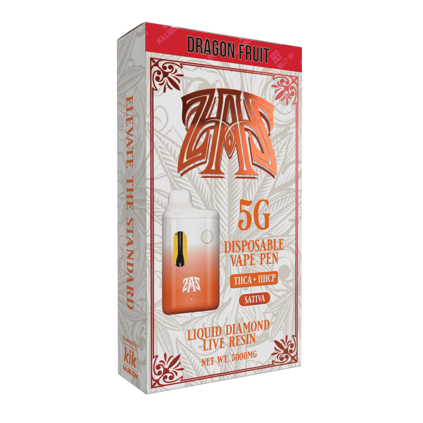 Kalibloom Kik THC-A ZAZ Disposable 5000mg (5/pack)