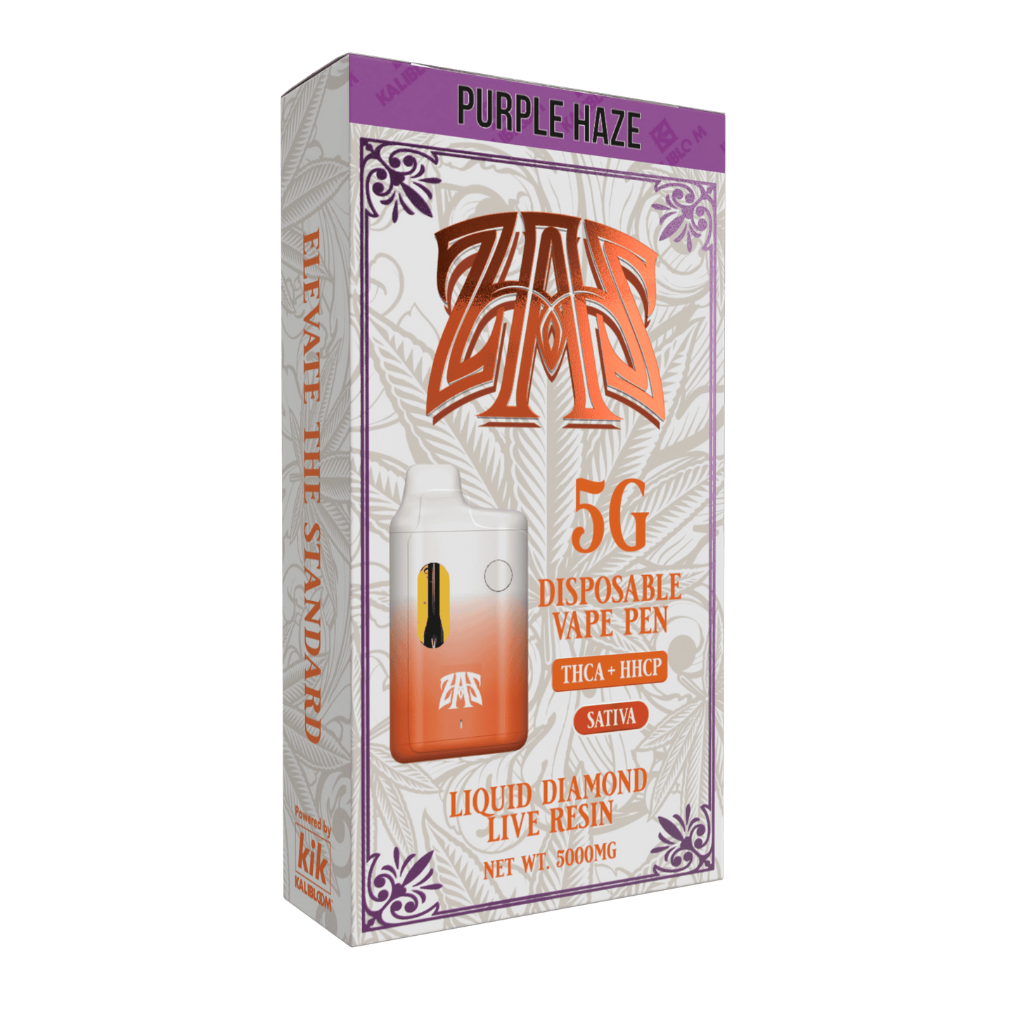 Kalibloom Kik THC-A ZAZ Disposable 5000mg (5/pack)