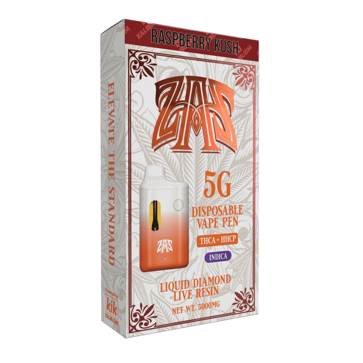Kalibloom Kik THC-A ZAZ Disposable 5000mg (5/pack)
