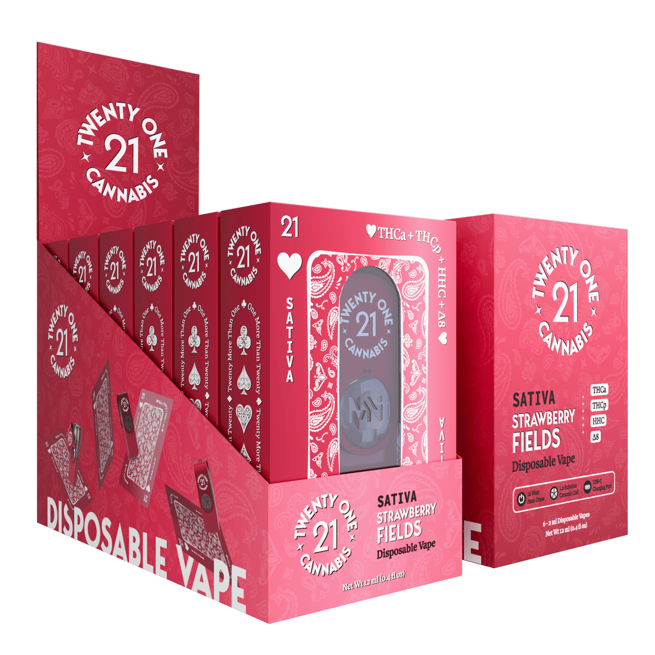 Twenty One THC-A Disposable 2g (6/pack) - Clearance