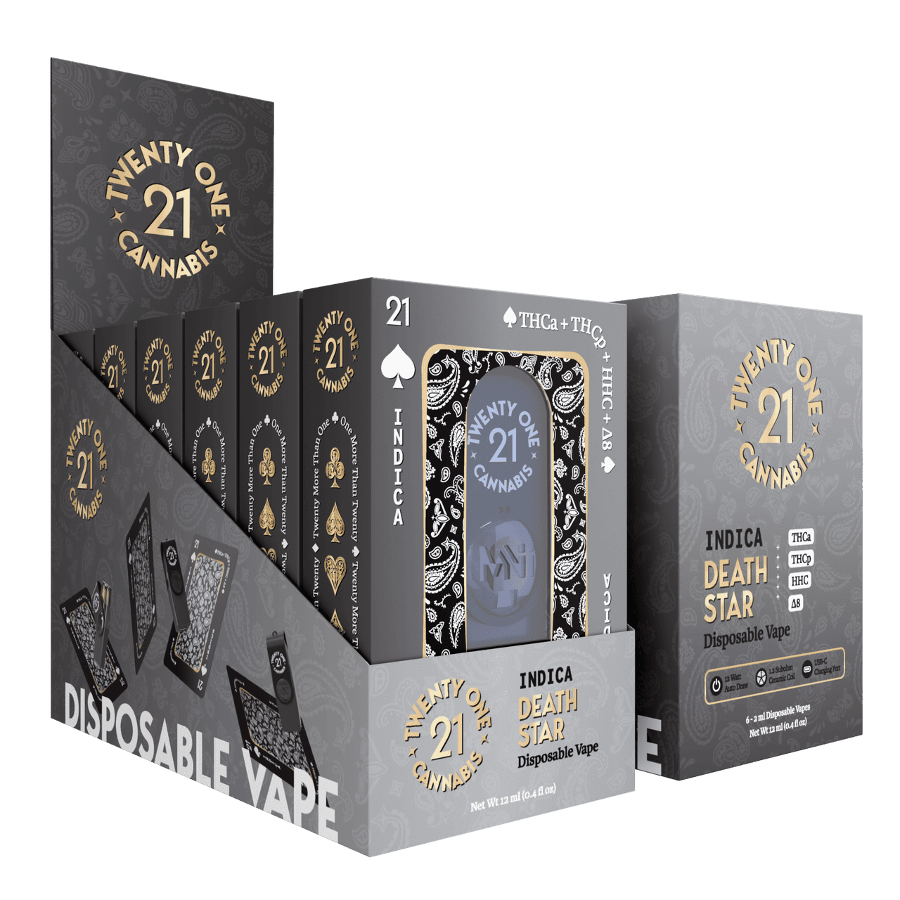 Twenty One THC-A Disposable 2g (6/pack) - Clearance