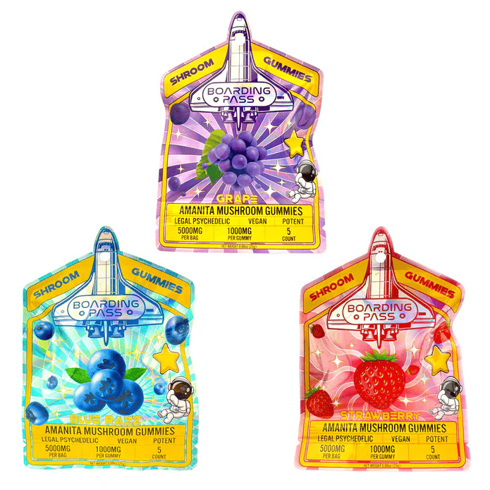 Boarding Pass Amanita Psychdelic Gummies 5000mg 5ct (Single)
