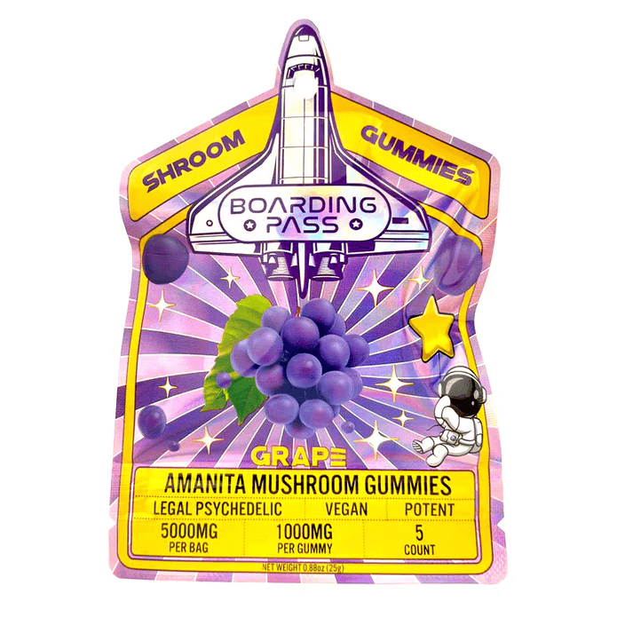 Boarding Pass Amanita Psychdelic Gummies 5000mg 5ct (Single)