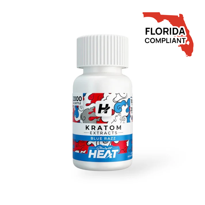 Straight Heat Kratom Extract Tabs Bottle 200mg 10ct (SINGLE)