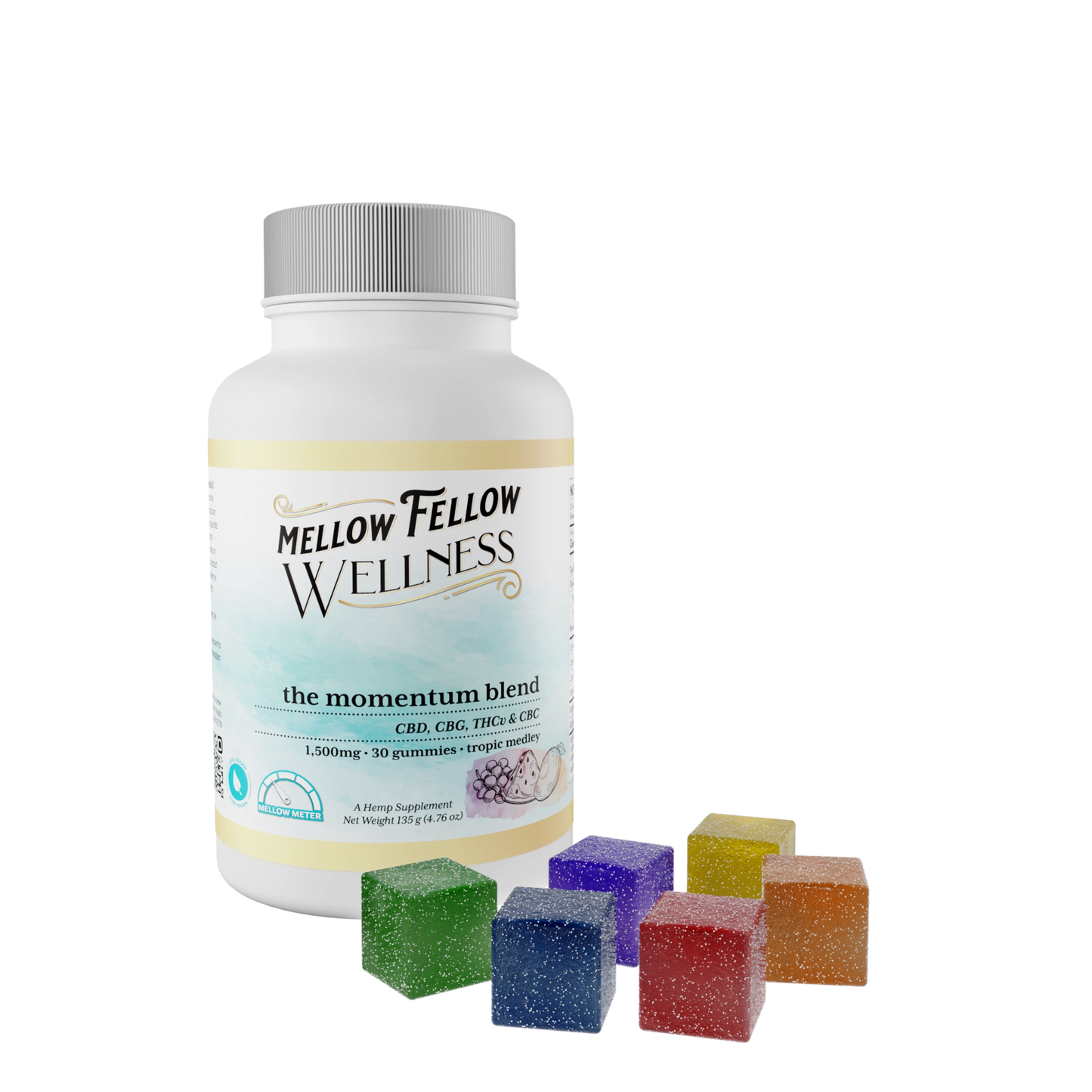 Mellow Fellow Wellness Gummies CBD 30ct (6/Pack) [DROPSHIP]