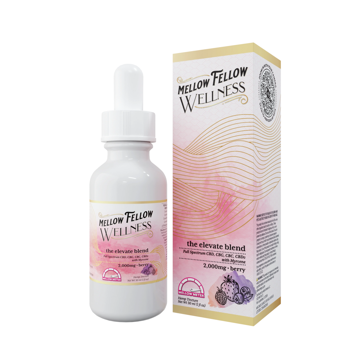 Mellow Fellow Wellness Tincture CBD 30mL (6/Pack) [DROPSHIP]