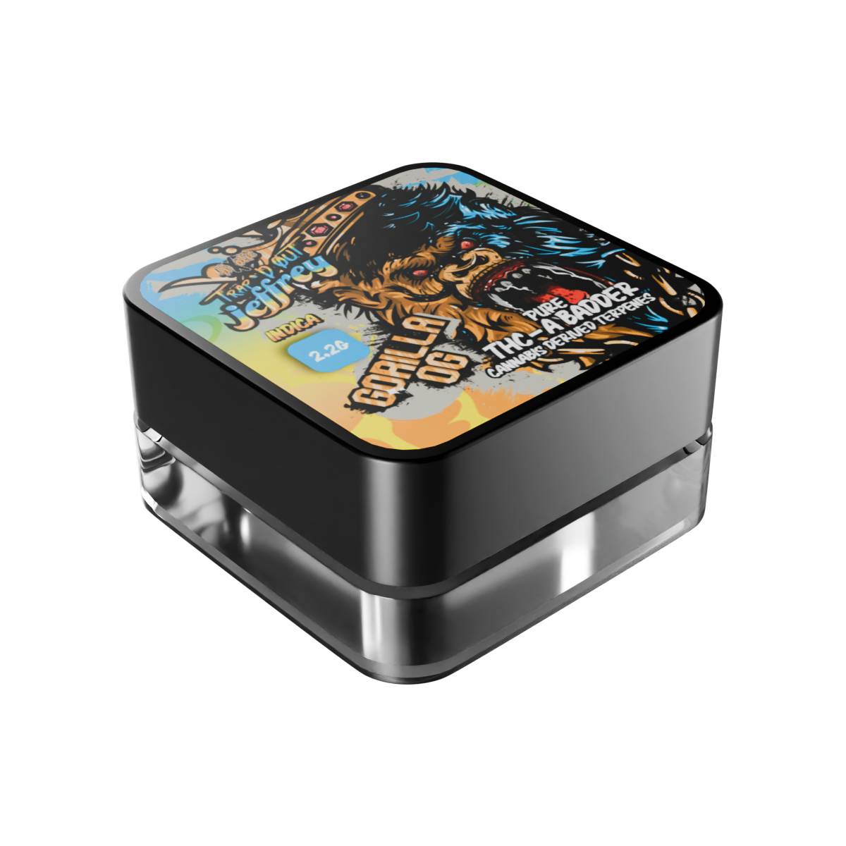 Hixotic Trap'd Out Jeffrey Pure THC-A Badder Dabs 2.2g (8/Pack) [DROPSHIP]