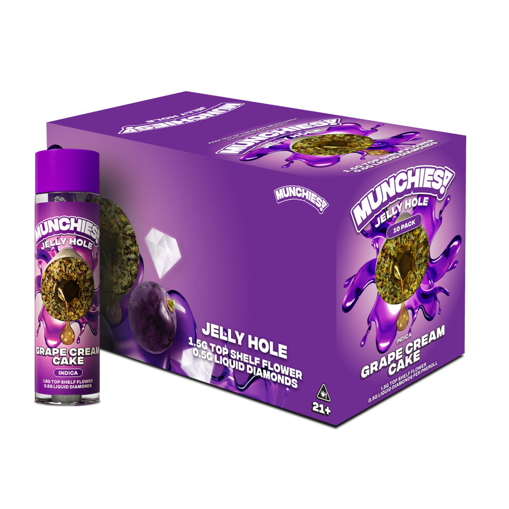 Munchies Jelly Holes Preroll THCA 2g (10/pack) [DROPSHIP]