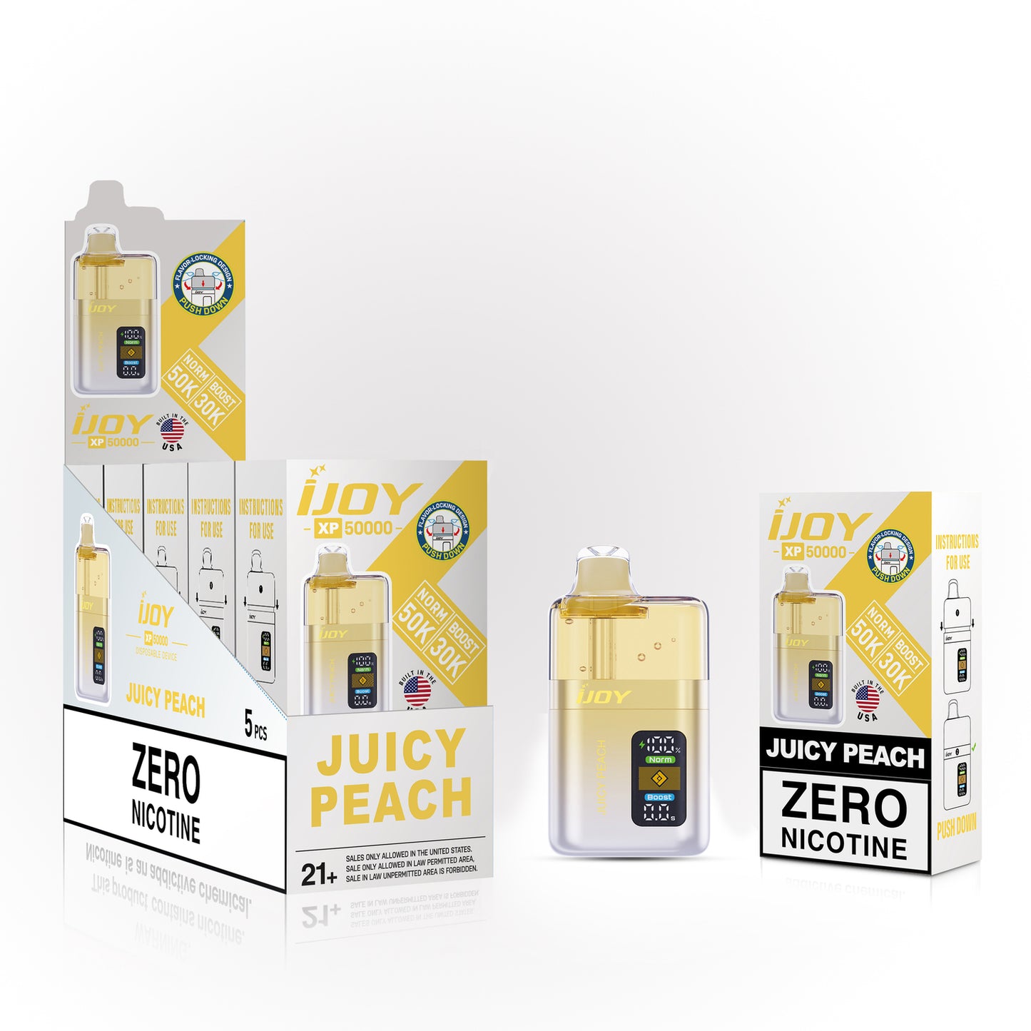 iJoy XP50K Zero Nicotine Disposable 20mL (5/pack) [TX Compliant]