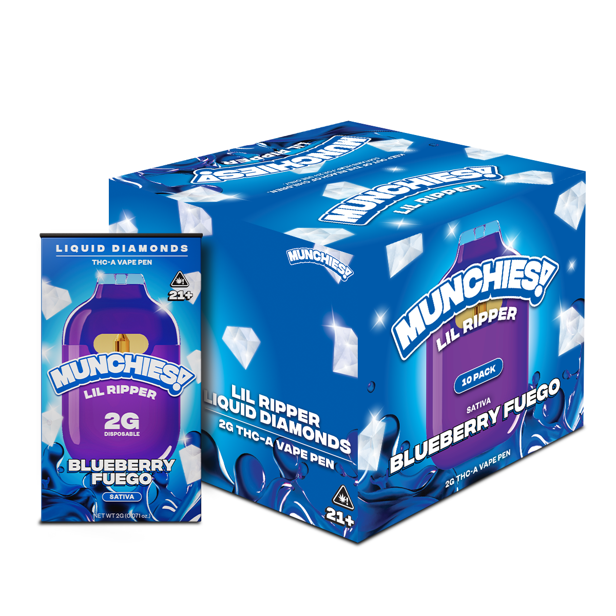 Munchies Lil Ripper Disposable THCA 2g (10/pack) [DROPSHIP]