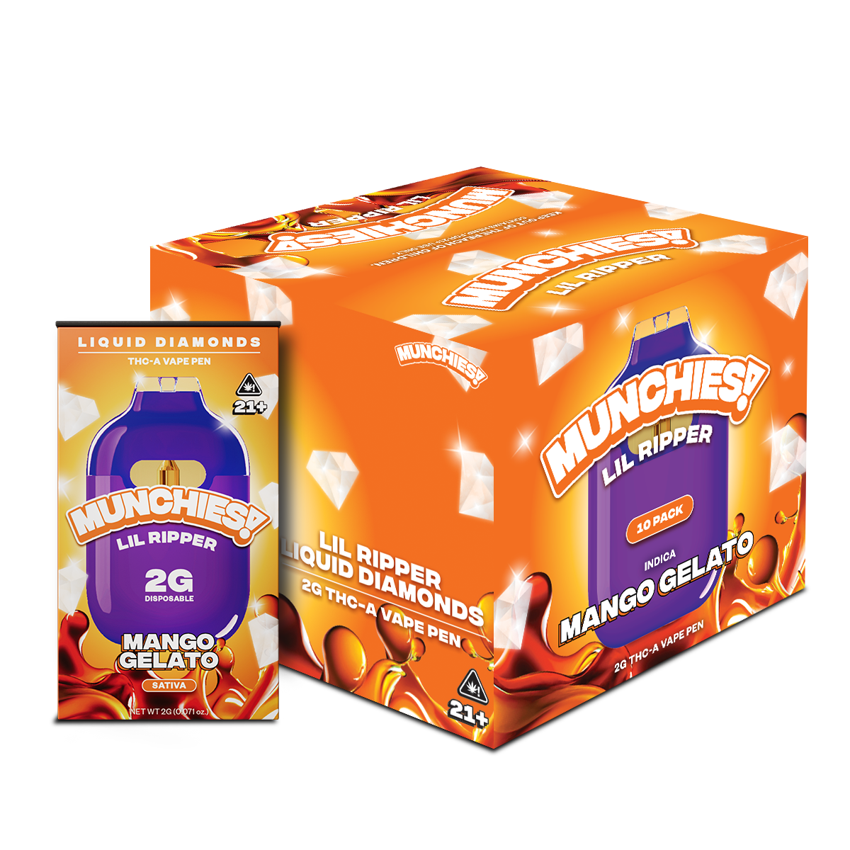 Munchies Lil Ripper Disposable THCA 2g (10/pack) [DROPSHIP]