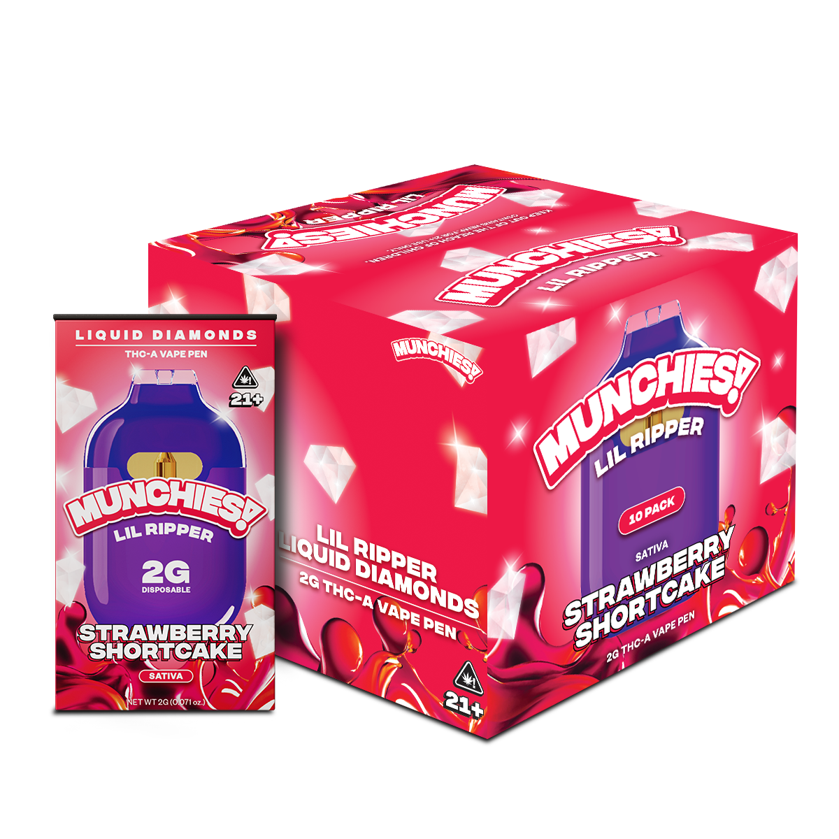 Munchies Lil Ripper Disposable THCA 2g (10/pack) [DROPSHIP]