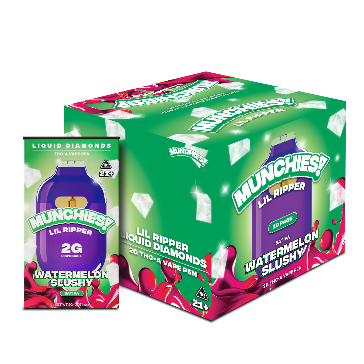 Munchies Lil Ripper Disposable THCA 2g (10/pack) [DROPSHIP]