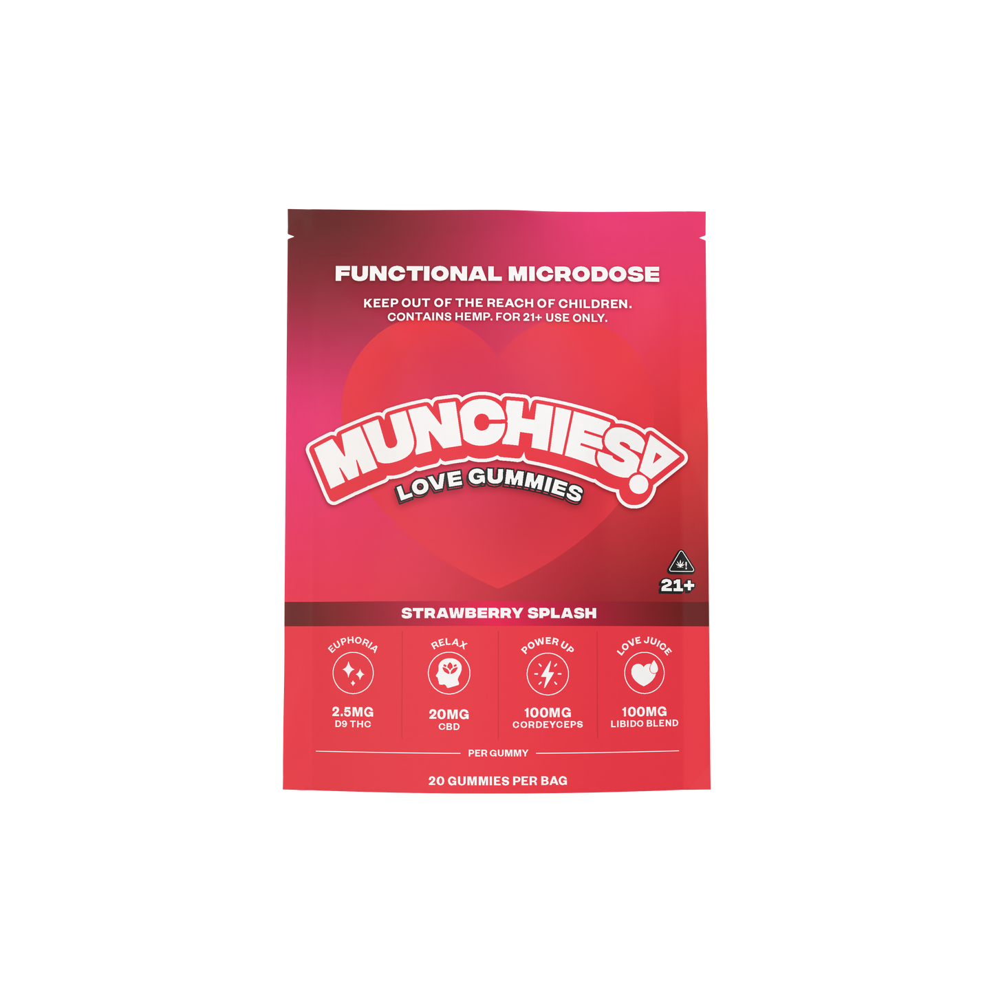 Munchies Functional Microdose Gummies 20ct (5/pack) [DROPSHIP]