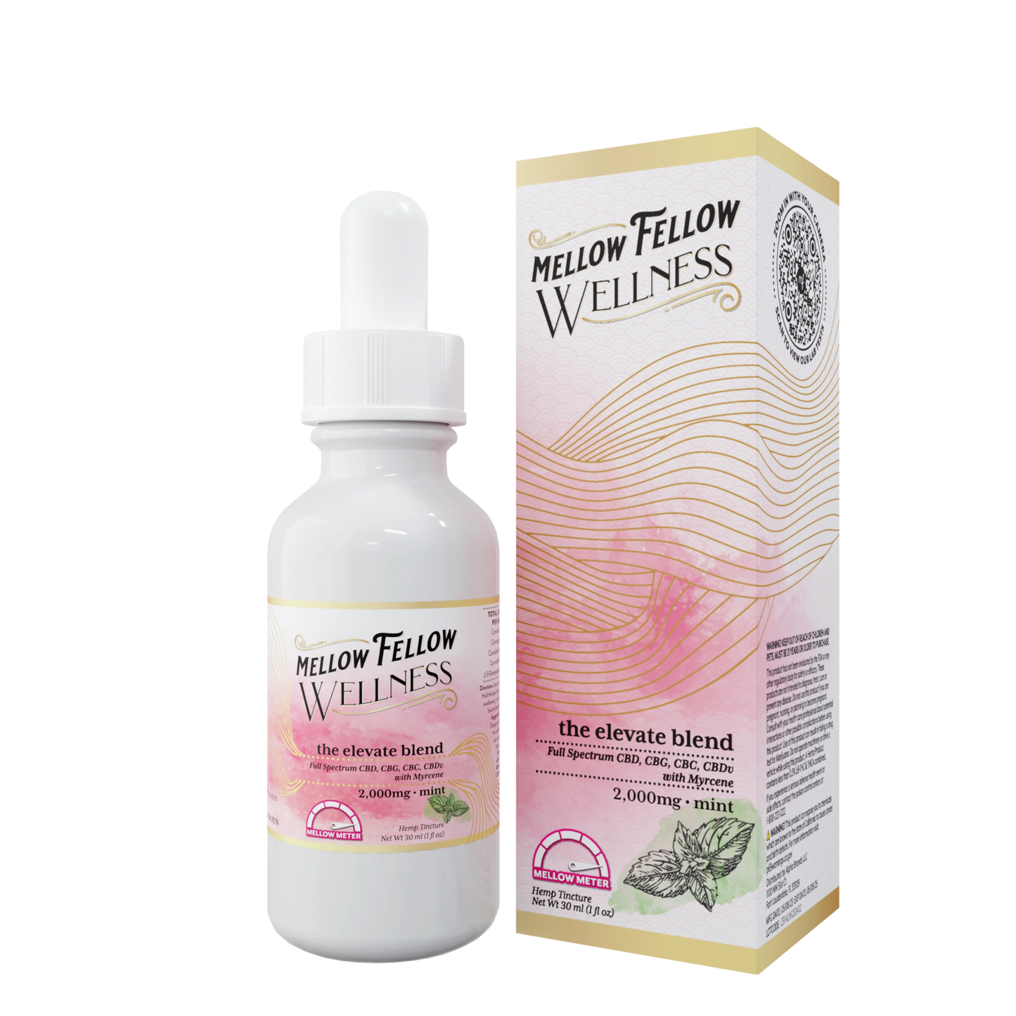 Mellow Fellow Wellness Tincture CBD 30mL (6/Pack) [DROPSHIP]